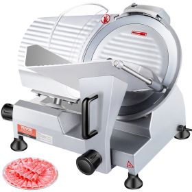 VEVOR 240W Commercial Meat Slicer, Electric Deli Food Slicer, 10" Carbon Steel Blade Electric Food Slicer, 350-400RPM Meat Slicer