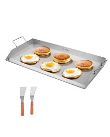 32x16 in Flat Top Griddle Stainless Steel Universal BBQ Grill Pan Cookware