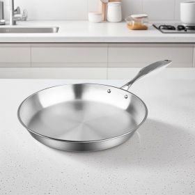 SOGA Stainless Steel Fry Pan 22cm Frying Pan Top Grade Induction Cooking FryPan